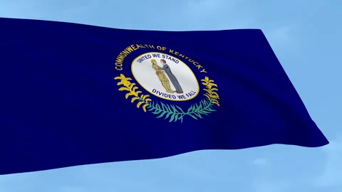 Kentucky flag Stock Footage 321422240
