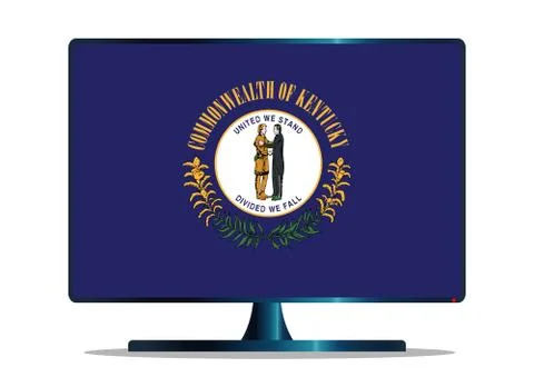 Kentucky Flag TV Stock Illustration