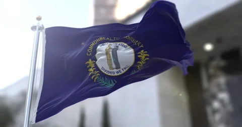 Kentucky flag waving-seamless-loop-4k-60fps Stock Footage 345023643