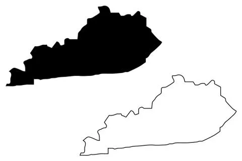 Kentucky map vector Stock Illustration