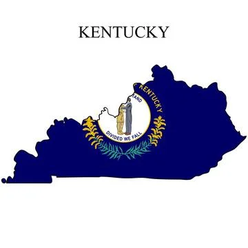 Kentucky map vector illustration. Global economy. State in America.  Stock Illustration