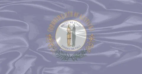 Kentucky Silk Flag Stock Illustration