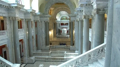 Kentucky State Capitol Interior Pan Stock Footage 84146154