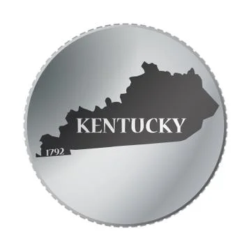 Kentucky State Coin Stock Illustration