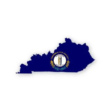 Kentucky State Flag Map Ilustración de archivo