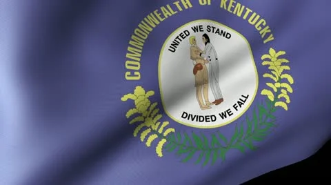 Kentucky State Flag Waving 스톡 동영상 11966629