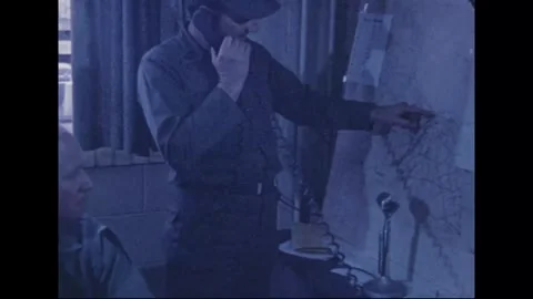KENTUCKY, UNITED STATES - 1974: Command post - soldiers work telephones Stock Footage 343936037