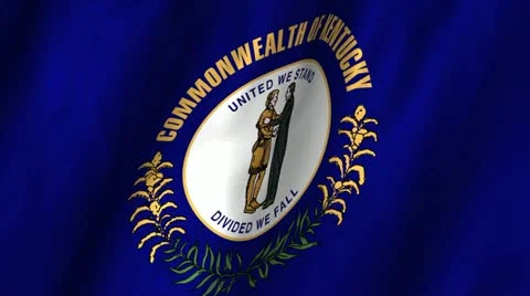 Kentucky Waving Flag Stock Footage 12292104