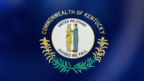 Kentucky Waving flag Stock Footage 297498352