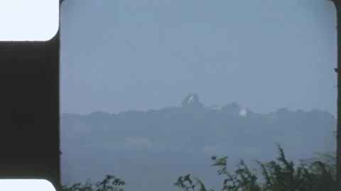 Kenya 1970s, Mountain view with trees during afternoon Stock Footage 313782631