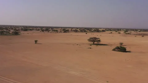 KENYA - AERIAL OF DESERT BY SUNSET Stock Footage 203146997