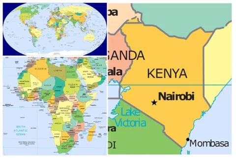 Kenya &amp; Africa Stock Illustration