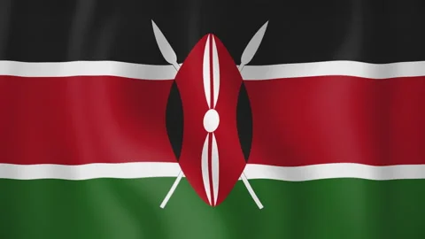 Kenya animated flag. Seamless loop. 4K Stock Footage 145443430