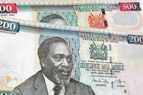 Kenya banknote background Stock Photos