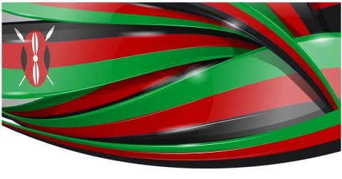 Kenya banner background flag. vector flag . Stock-Illustration
