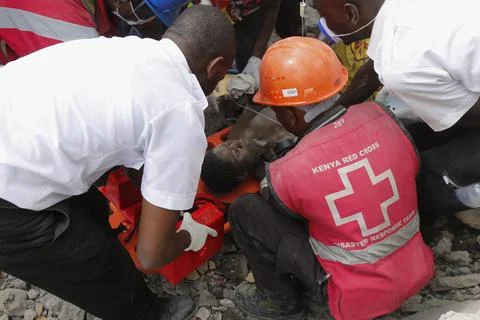 Kenya Building Collapse Aftermath - May 2016 Fotos de archivo