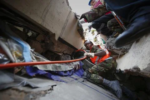 Kenya Building Collapse - Dec 2014 Fotos de archivo