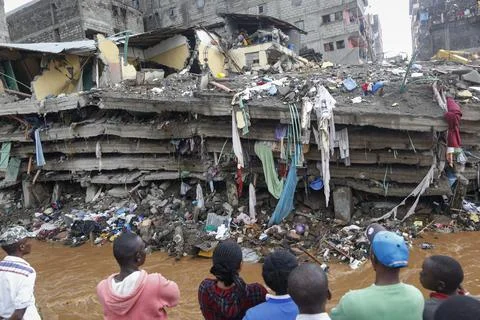 Kenya Building Collapse - May 2016 Fotos de archivo