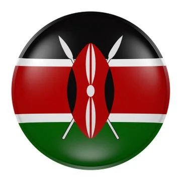 Kenya button on white background Stock-Illustration