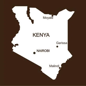 Kenya country map Stock Illustration