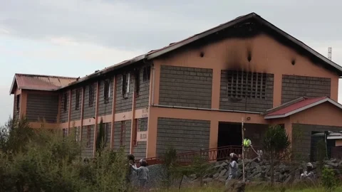 Kenya: Dormitory fire in Kenya leaves 16 schoolgirls dead, 79 injured (2)... Stock Footage 335838039