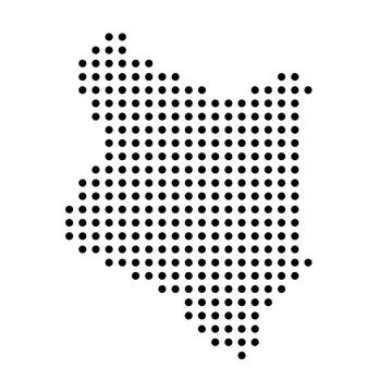 Kenya dotted vector map Illustrazione stock