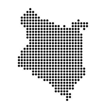 Kenya dotted vector map Illustrazione stock