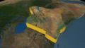 Kenya extruded. Blue Marble. 4k or 4k+ Resolution