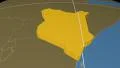 Kenya extruded. Solids. Graticule. 4k or 4k+ Resolution