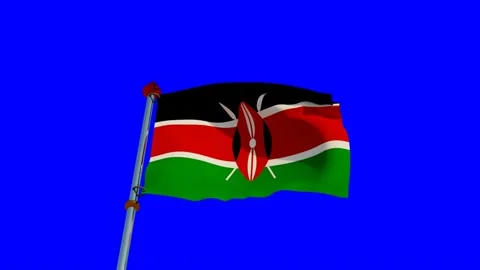 Kenya Flag in 3D Stock Footage 158068872