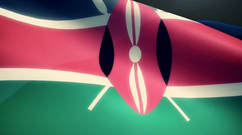 Kenya Flag Animation Loop Stock Footage 38006745