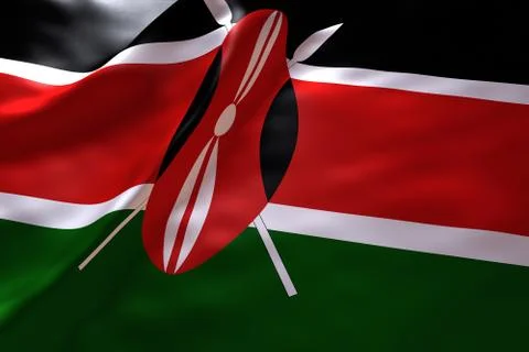 Kenya flag background 스톡 일러스트