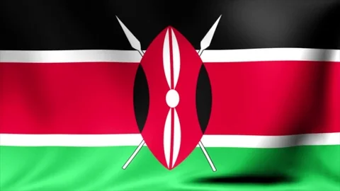 Kenya Flag. Background Seamless Looping Animation. 4K High Definition Video Stock Footage 71898351