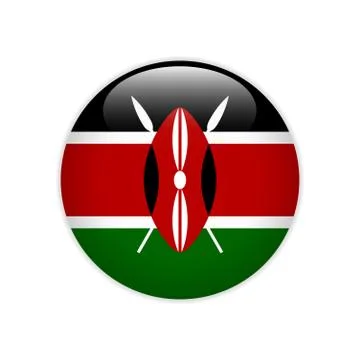 Kenya flag on button Stock-Illustration