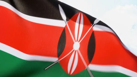Kenya Flag Flapping Stock Footage 118963199