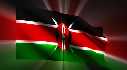 Kenya Flag Stock Footage 893593