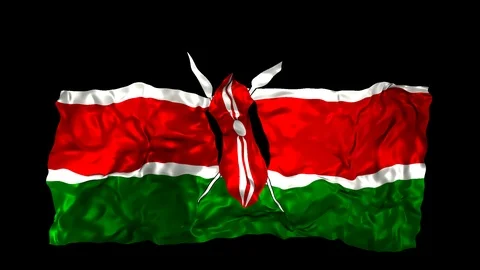 Kenya flag Stock Footage 110818472