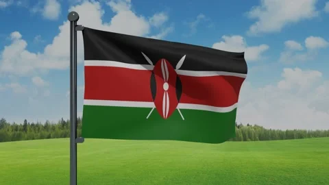 Kenya Flag Video stock 153254159