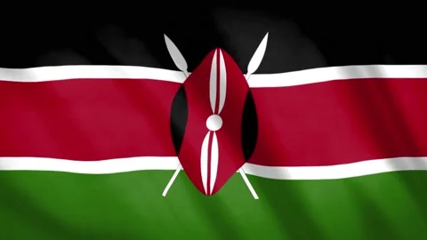 Kenya Flag Stock Footage 188136988