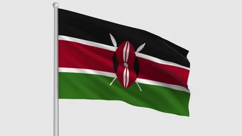 Kenya Flag Stock-Footage 210875582
