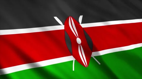 Kenya Flag Stock Footage 249032622