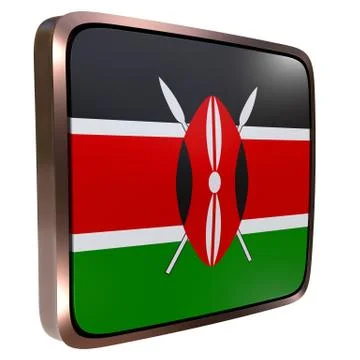 Kenya flag icon Stock Illustration