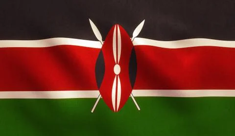 Kenya Flag Stock Illustration