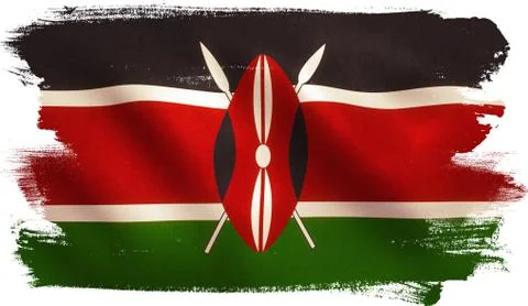 Kenya Flag Stock Illustration