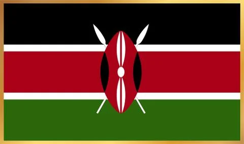 Kenya Flag Illustration Stock Illustration