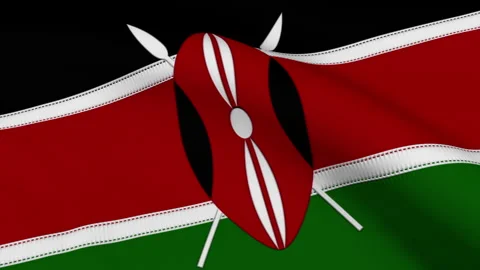 Kenya Flag Loop Stock Footage 241211107