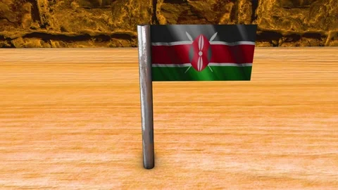 Kenya Flag Post - Upwards Shot Stock Footage 270893614
