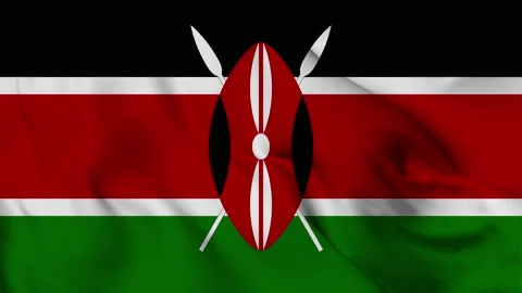 Kenya flag seamless waving animation Stock Footage 168214828