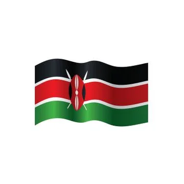 Kenya flag, vector illustration Stock Illustration