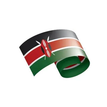 Kenya flag, vector illustration on a white background 스톡 일러스트